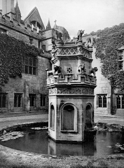 Fonte nos claustros da abadia de Newstead, Nottingham, 1902-1903. de Richar Keene