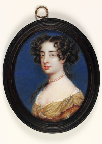 Lady Charlotte Fitzroy, Condessa de Litchfield (aguarela em velino) de Richard  Gibson
