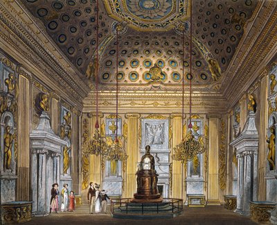 Domed room, Engraving by Thomas Sutherland (1785-1838), Based on design by Richard Cattermole (1795-1858), From The History of the Royal Residences de Richard (after) Cattermole