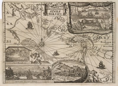Mapa hidrográfico do Golfo Pérsico de John Pardon