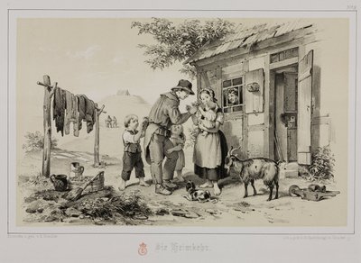 Mineiro de regresso a casa, Alemanha, c 1851 de John Pardon