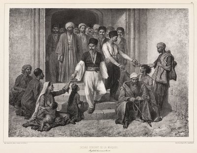 Tatars saindo da mesquita, Baghtcheh-Sarai, Crimeia de John Pardon