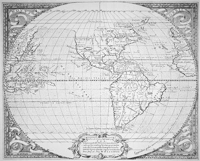 Mapa do Novo Mundo 1587 (litho) de Richard (after) Hakluyt