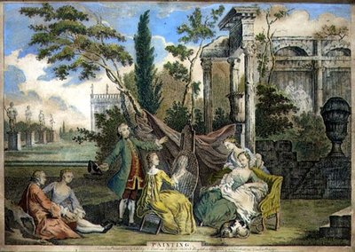 Pintura, pub. de F. Bull, John Boydell (1719-1804) e W. Herbert, c.1750 (aquatint) de Richard (after) Houston