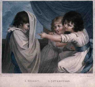 Um fantasma, gravado por Luigi Schiavonetti (1765-1810), pub. por T. Simpson de Richard (after) Westall