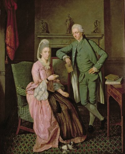 Conversation Piece, meados da década de 1770 (óleo sobre tela) de Richard (attr. to) Brompton