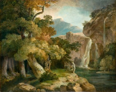 Rio em Penegoes (óleo sobre tela) de Richard (style of) Wilson