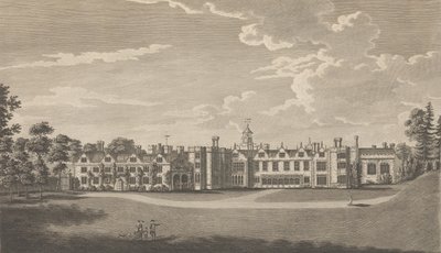 Knole, perto de Sevenoke, no condado de Kent, antigo palácio pertencente ao Archiep..., 1777-90. de Richard Bernard Godfrey
