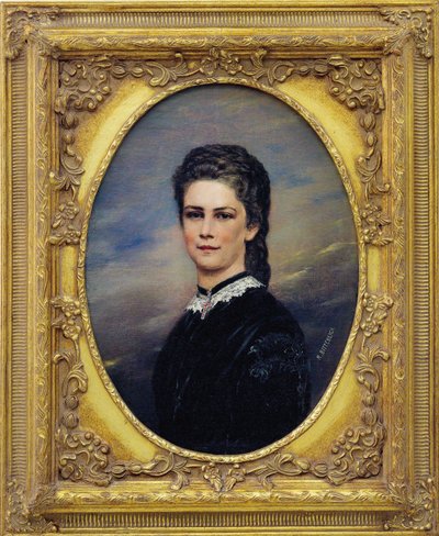 Retrato da imperatriz Elisabeth da Áustria. de Richard Bitterlich