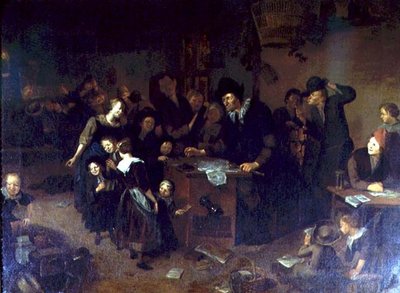 Interior de uma escola de Richard Brakenburg