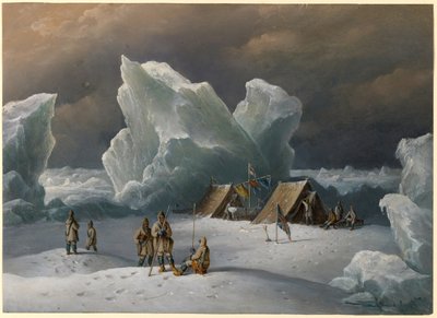 O acampamento mais a norte do Capitão Markham de Richard Bridges Beechey