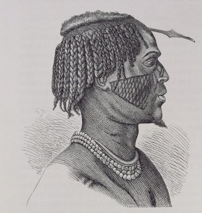 A Zandeh, de &39;A História da Humanidade&39;, Vol.III, do Prof. Friedrich Ratzel, 1898 de Richard Buchta