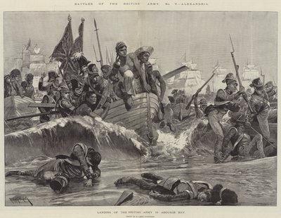 Batalhas do Exército Britânico, Alexandria (gravura) de Richard Caton II (after) Woodville