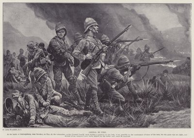 Prova de fogo (litho) de Richard Caton II (after) Woodville