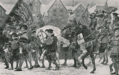 A procissão da coroação de Edward VI através de Londres de Richard Caton Woodville