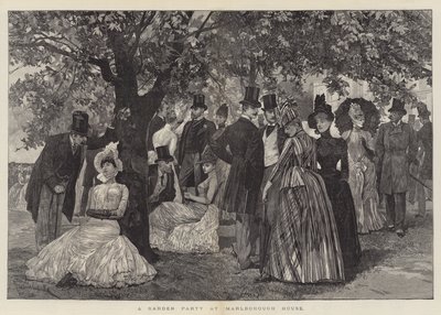 Uma festa de jardim na casa de Marlborough de Richard Caton Woodville junior