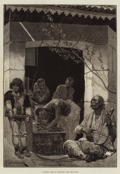 Uma lavagem pública em Dulcigno de Richard Caton Woodville junior