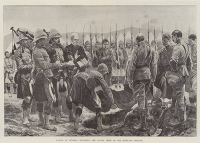 Enterro do general Wauchope, o chefe caído da Brigada das Terras Altas de Richard Caton Woodville junior