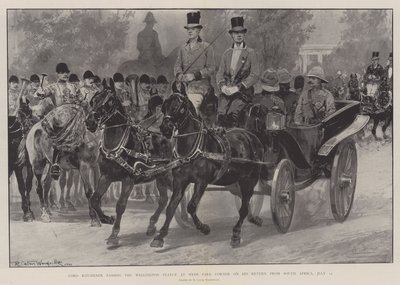 Lord Kitchener passando a estátua de Wellington no Hyde Park Corner em seu retorno da África do Sul, 12 de julho de Richard Caton Woodville junior