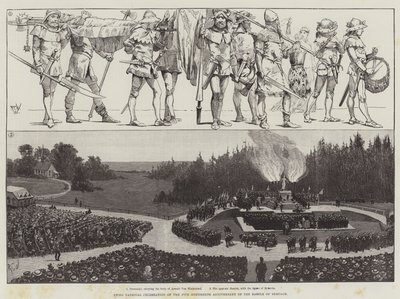 Celebração nacional suíça do quinto centenário da batalha de Sempach de Richard Caton Woodville junior
