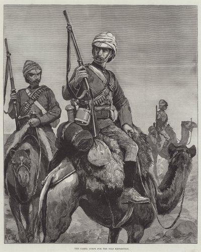 O Corpo de Camelos para a Expedição do Nilo de Richard Caton Woodville junior