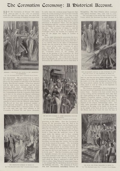 A cerimônia de coroação, uma conta histórica de Richard Caton Woodville junior