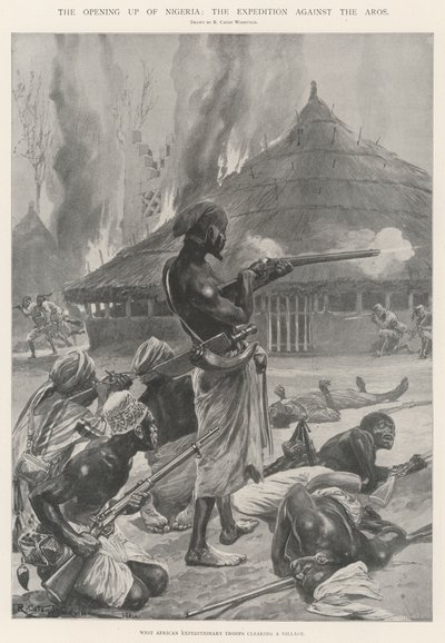 A abertura da Nigéria, a Expedição contra os Aros de Richard Caton Woodville junior