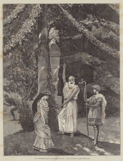 Os jogos pastorais em Coombe House, The Faithfull Shepherdesse de Richard Caton Woodville junior