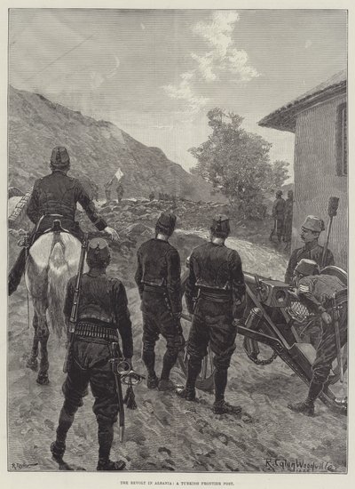 A revolta na Albânia, um posto da fronteira turca de Richard Caton Woodville junior