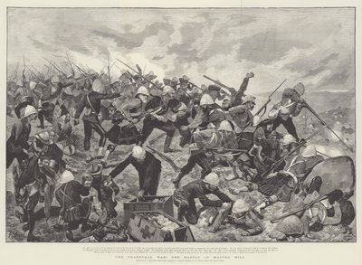 A Guerra do Transvaal, a Batalha de Majuba Hill de Richard Caton Woodville junior