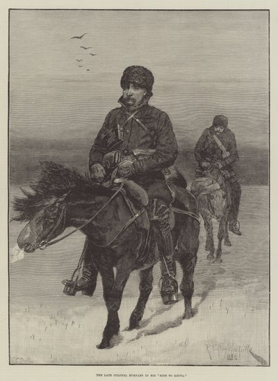 O falecido Coronel Burnaby em seu passeio a Khiva de Richard Caton Woodville junior