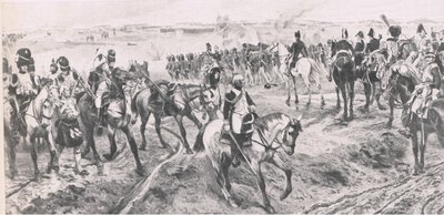 Waterloo 18 de junho de 1815: A velha guarda, ilustração das batalhas britânicas na terra e no mar, 1915 de Richard Caton Woodville junior