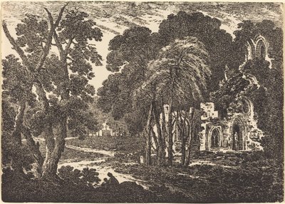 Abadia arruinada entre árvores de Richard Cooper II