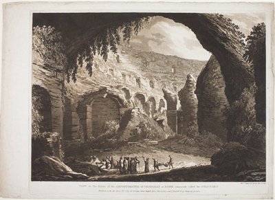 Vista do interior do Anfiteatro de Vespasiano em Roma (chamado "Coliseu") de Richard Cooper II