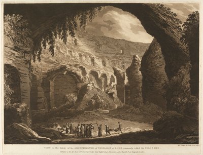 Vista no Interior do Anfiteatro da Vespasão em Roma Comummente chamado Coliseu de Richard Cooper the Elder