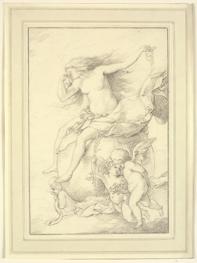 Alegoria da Fortuna em um globo cercado por putti de Richard Cosway