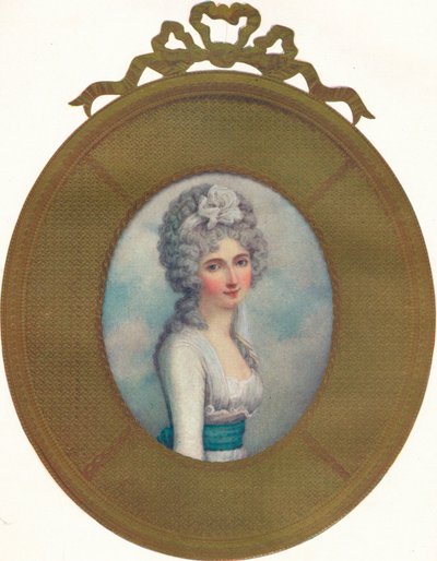 Retrato em miniatura de Katherine, Lady Manners, Later Lady Huntingtower, 1787, 1907 de Richard Cosway
