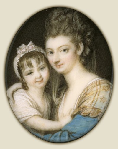 Retrato de mãe e filha de Richard Cosway