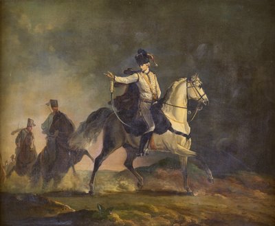 O Conde de Ancram Montado num Carregador, c.1773 (óleo sobre tela) de Richard Cosway