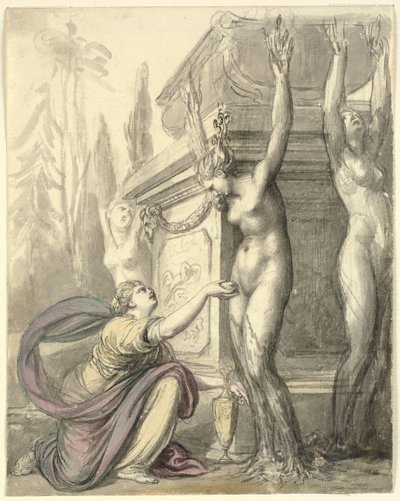 As Heliads no túmulo de Phaeton (Ovídio, Metamorfoses, II, 340-366) de Richard Cosway