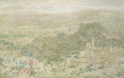 Vista da Antiga Cidade de Tlos na Lycia, 1883 de Richard Dadd