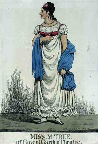 Miss M. Tree of Covent Garden Theatre, pub. por Thomas McLean de Richard Dighton