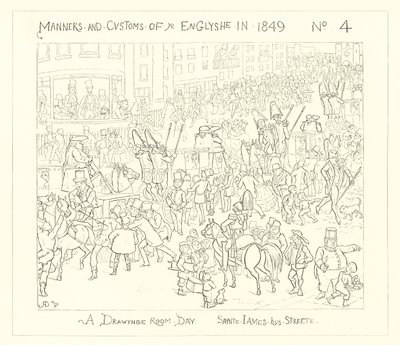 1849, um dia de sala de estar, St Jamess Street de Richard Doyle