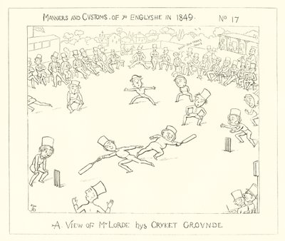 1849, uma visão de Lords Cricket Ground de Richard Doyle