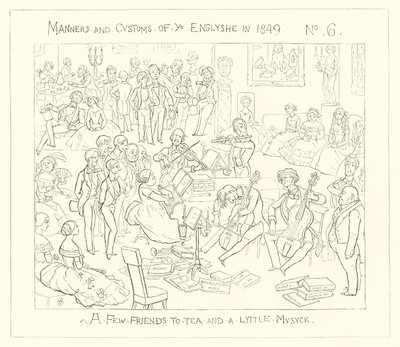 1849, alguns amigos para o chá e um pouco de música de Richard Doyle