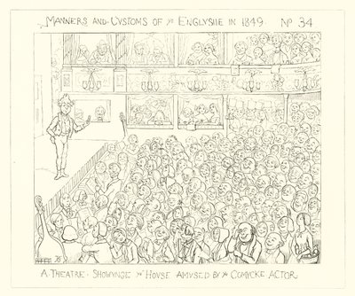 1849, Um teatro mostrando a casa divertida pelo ator cômico de Richard Doyle