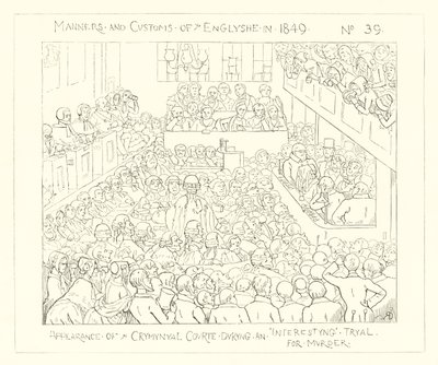 1849, Aparição do Tribunal Penal durante um interessante julgamento por assassinato de Richard Doyle