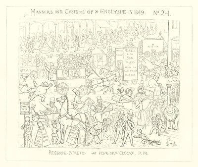 1849, Regent Street às quatro horas da tarde de Richard Doyle
