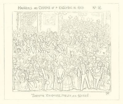 1849, Sociedade se divertindo em um Soiree de Richard Doyle
