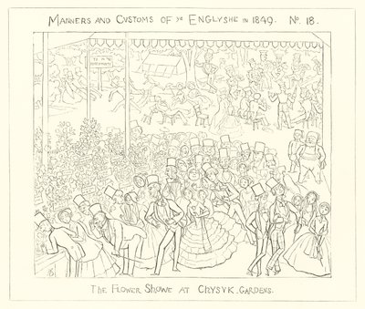 1849, a mostra de flor em jardins de Chiswick de Richard Doyle